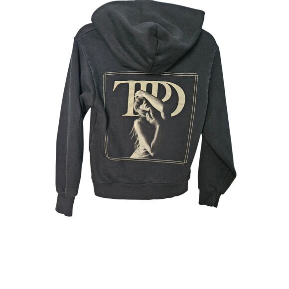 The Tortured Poets Department Taylor Swift Hoodie Black Womens XS - Picture 4 of 5